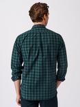 Aubin Gladstone Cotton Poplin Shirt, Green/Navy Gingham