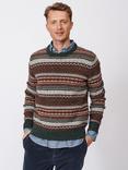 Aubin Wool Fair Isle Crew Neck Jumper, Multi