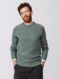 Aubin Ripley Crew Neck Wool Blend Jumper, Green Twist