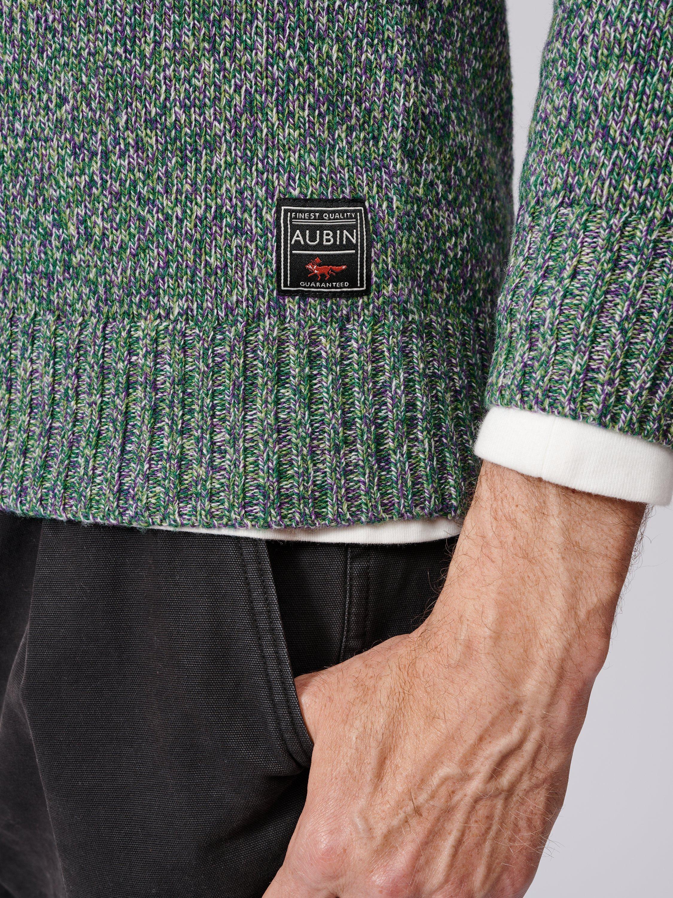 Product image 5 of 8, which shows Aubin Ripley Crew Neck Wool Blend Jumper, Green Twist, S