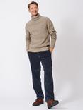 Aubin Brancaster Lambswool Blend Roll Neck Jumper, Stone