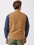 Aubin Bourne Cotton Canvas Gilet, Sand