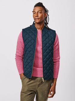Aubin Anwick Diamond Quilted Gilet, Navy