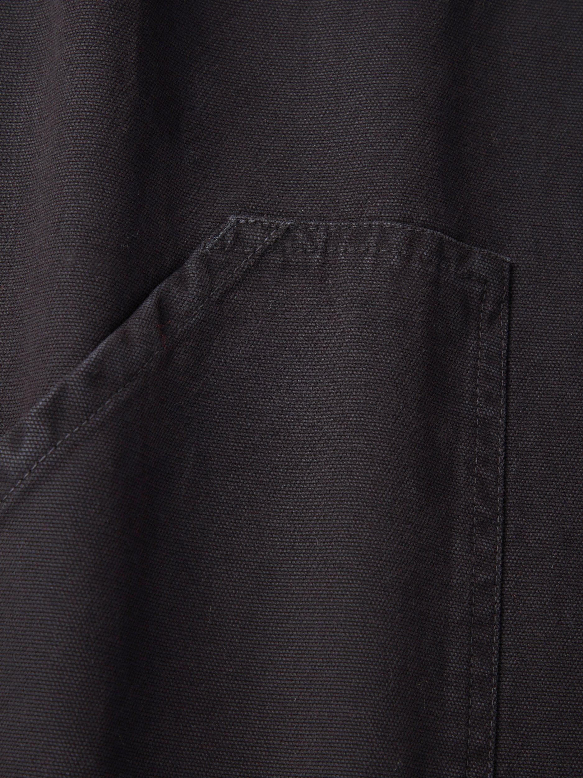 Product image 9 of 10, which shows Aubin Hackthorn Canvas Cotton Shirt, Washed Black, M