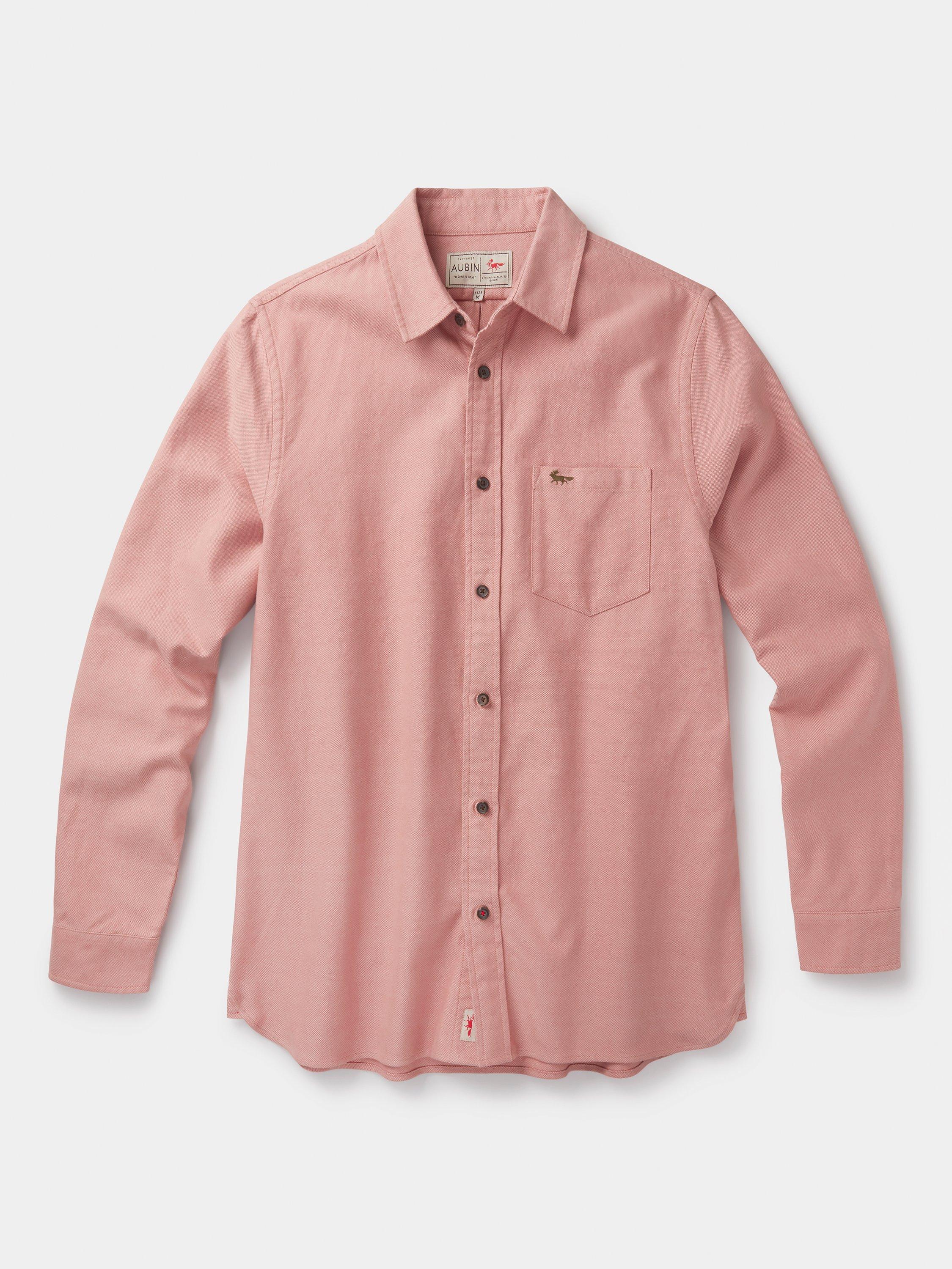 Product image 7 of 7, which shows Aubin Oxcombe Brushed Oxford Button Down Shirt, Rose, XXL