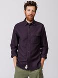 Aubin Stubton Moleskin Overshirt, Deep Purple