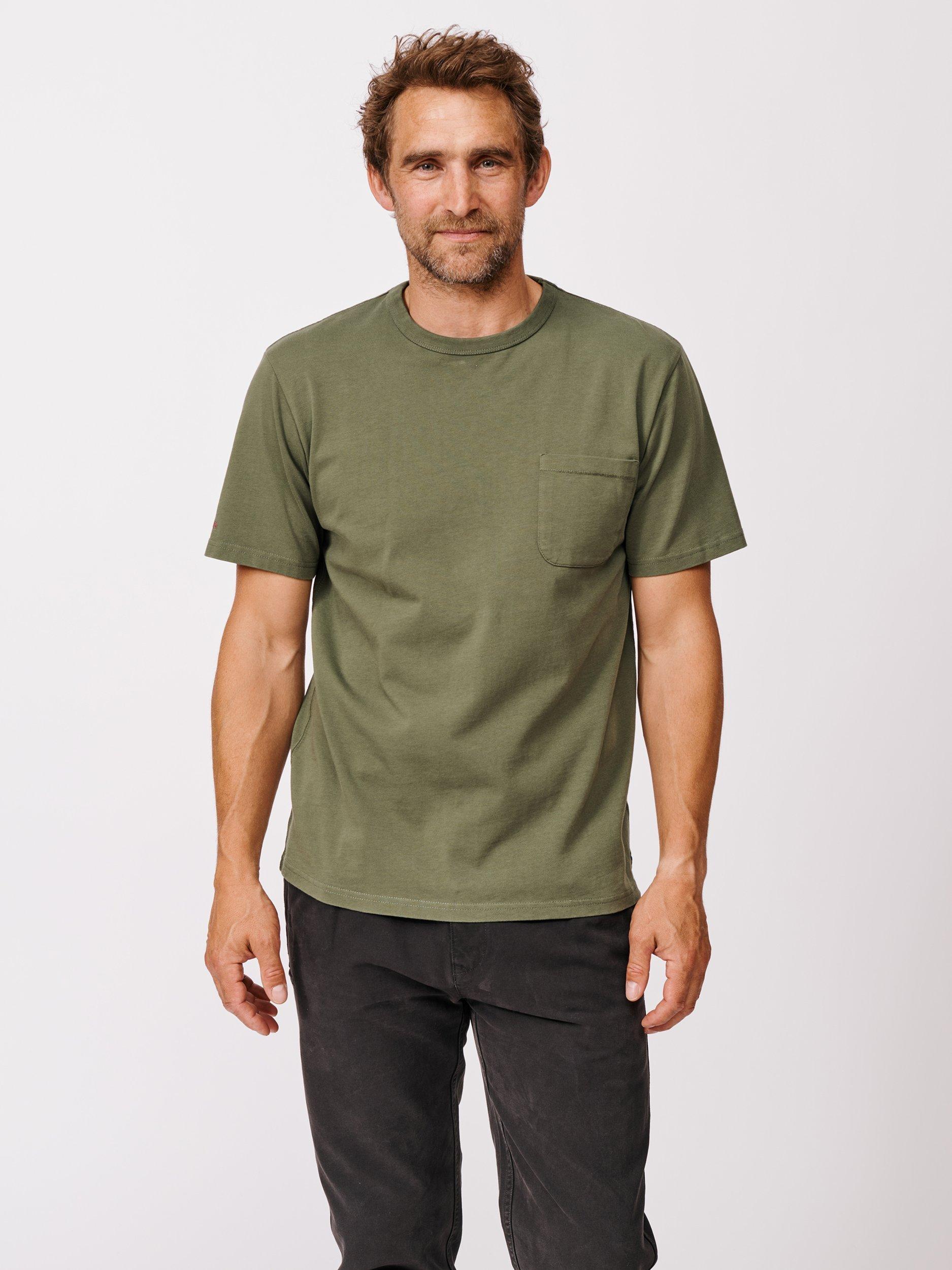 Product image 1 of 6, which shows Aubin Newburgh Relaxed T-Shirt, Khaki, S
