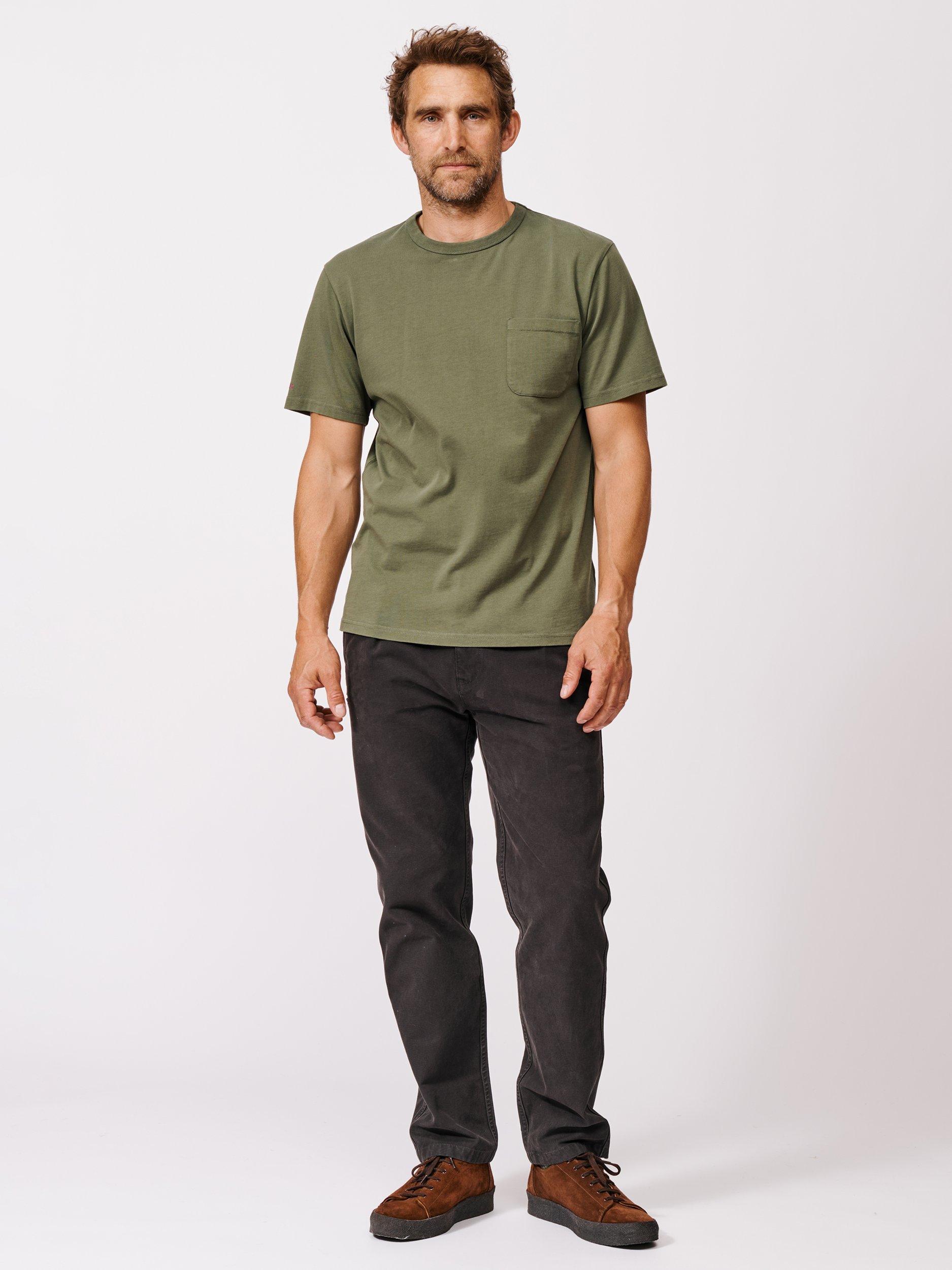 Product image 3 of 6, which shows Aubin Newburgh Relaxed T-Shirt, Khaki, S