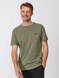 Aubin Logo Cotton T-shirt, Khaki