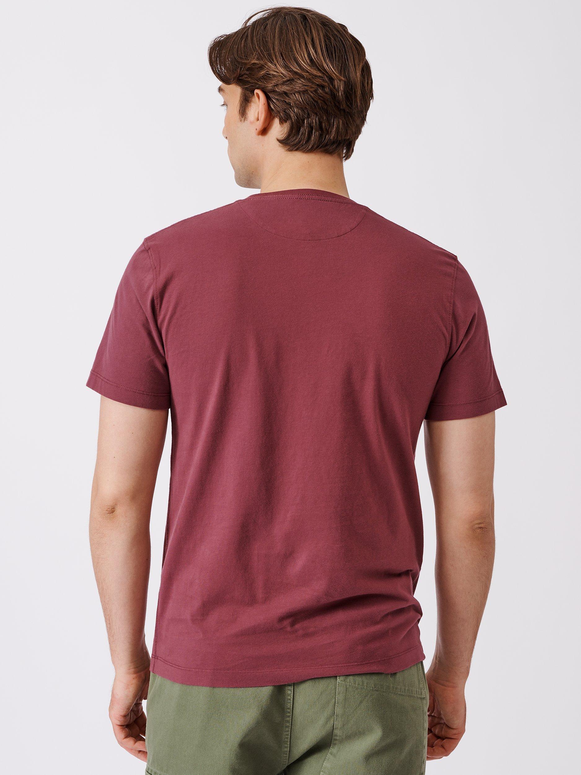 Aubin Logo Cotton T-shirt, Maroon, XS