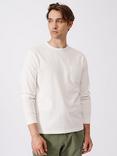 Aubin George Long Sleeve T-Shirt, Chalk White