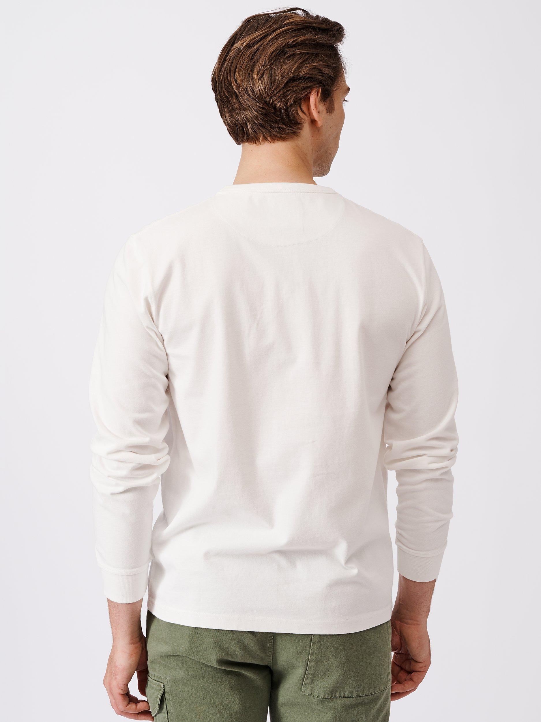 Product image 2 of 6, which shows Aubin George Long Sleeve T-Shirt, Chalk White, S
