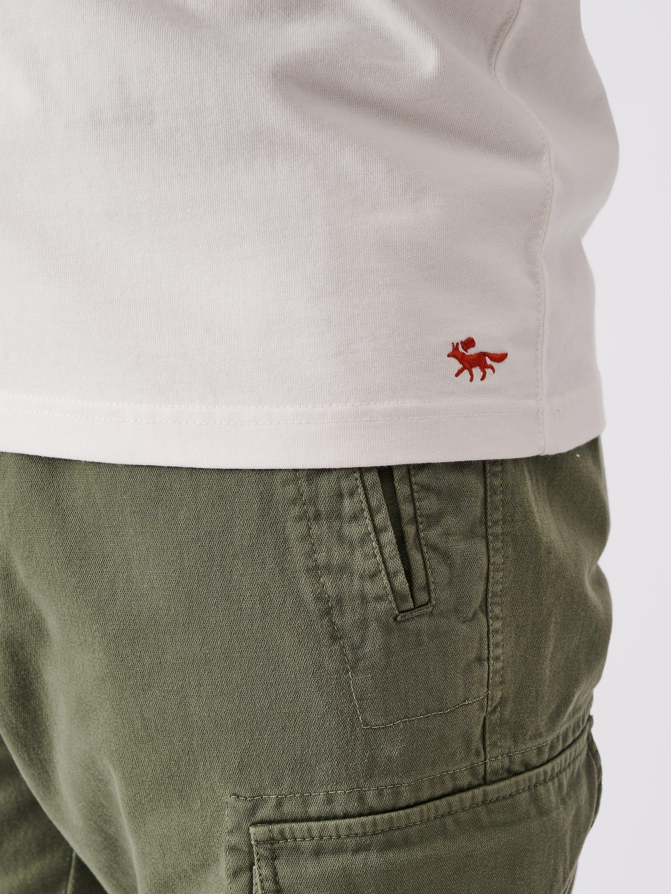 Product image 4 of 6, which shows Aubin George Long Sleeve T-Shirt, Chalk White, S