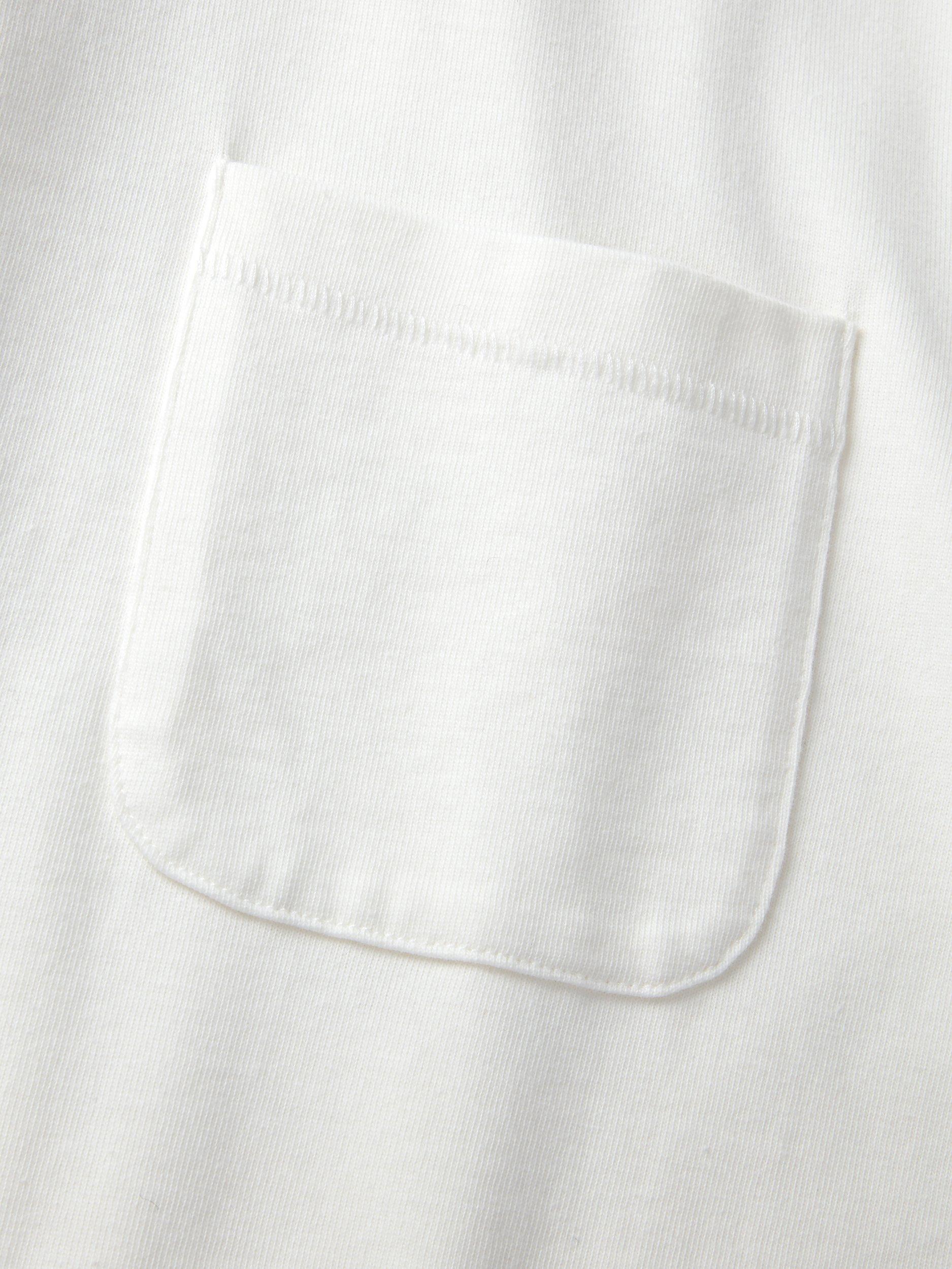 Product image 5 of 6, which shows Aubin George Long Sleeve T-Shirt, Chalk White, S