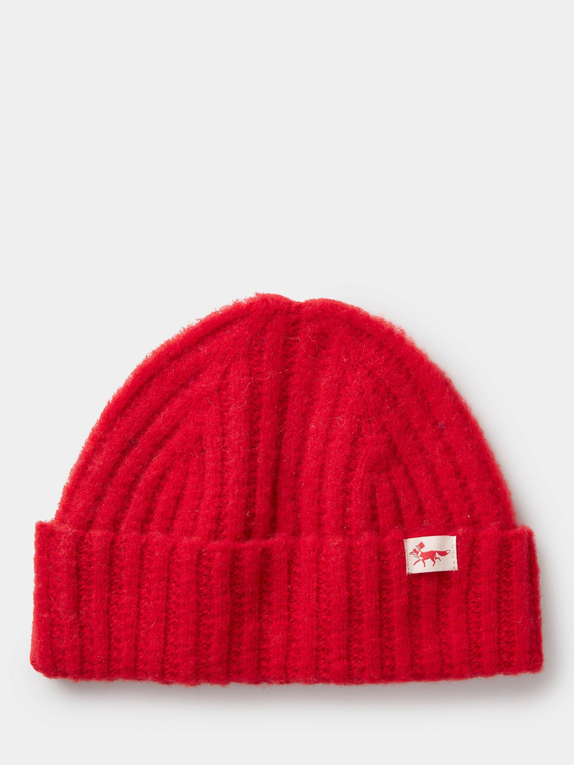 Aubin Digby Wool Beanie, Red, One Size