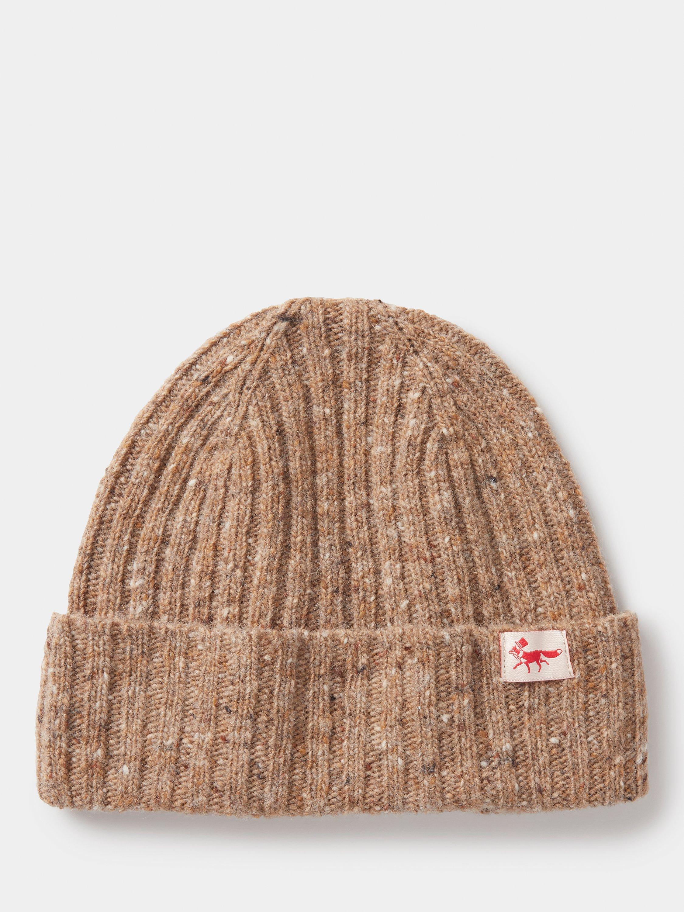 Aubin Lowther Wool Beanie Hat, Beige, One Size