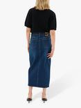 MY ESSENTIAL WARDROBE Dango Denim Midi Skirt, Dark Blue Wash