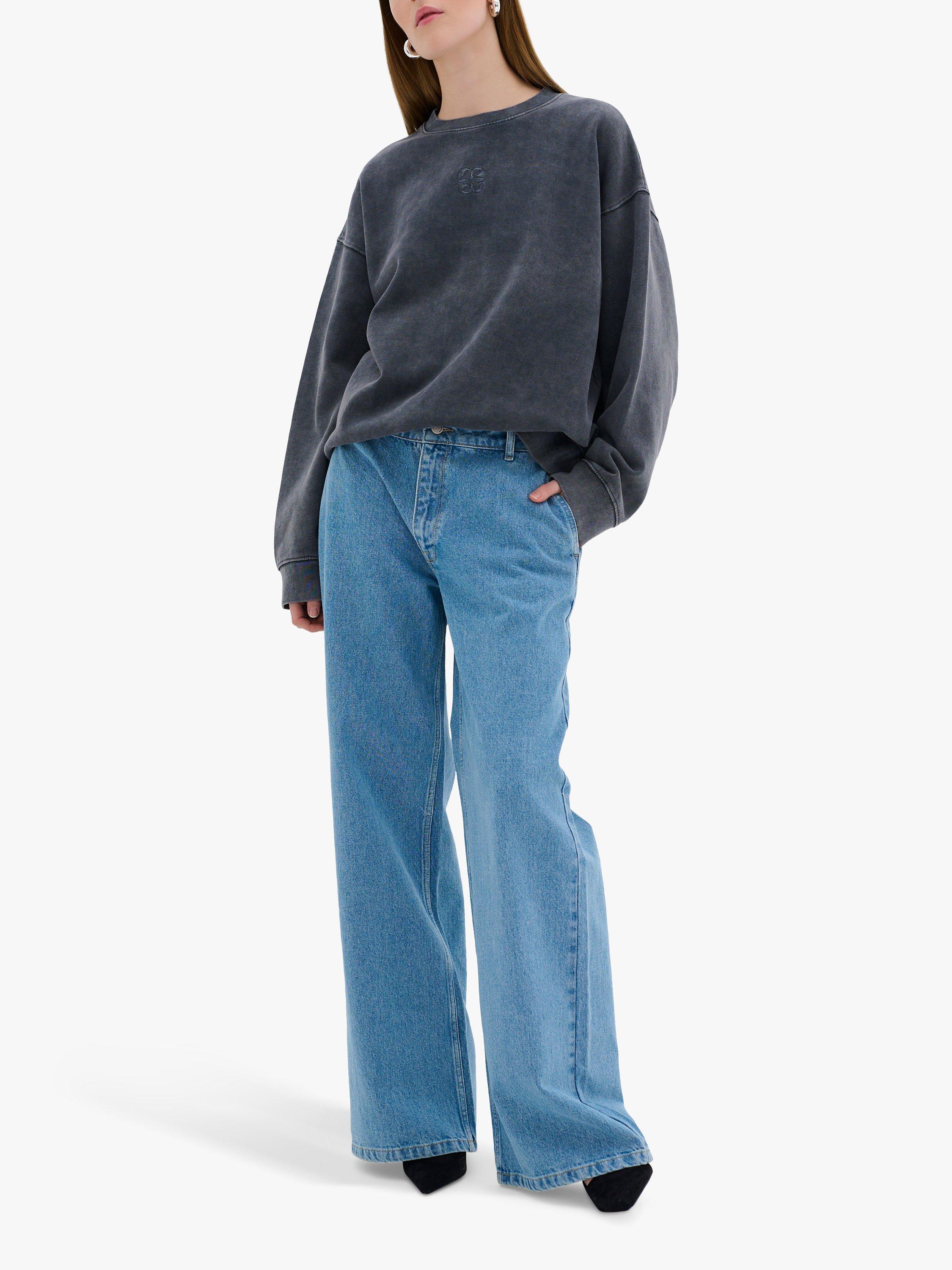 Product image 3 of 5, which shows MY ESSENTIAL WARDROBE Diego Sweatshirt, Dark Grey Wash, L