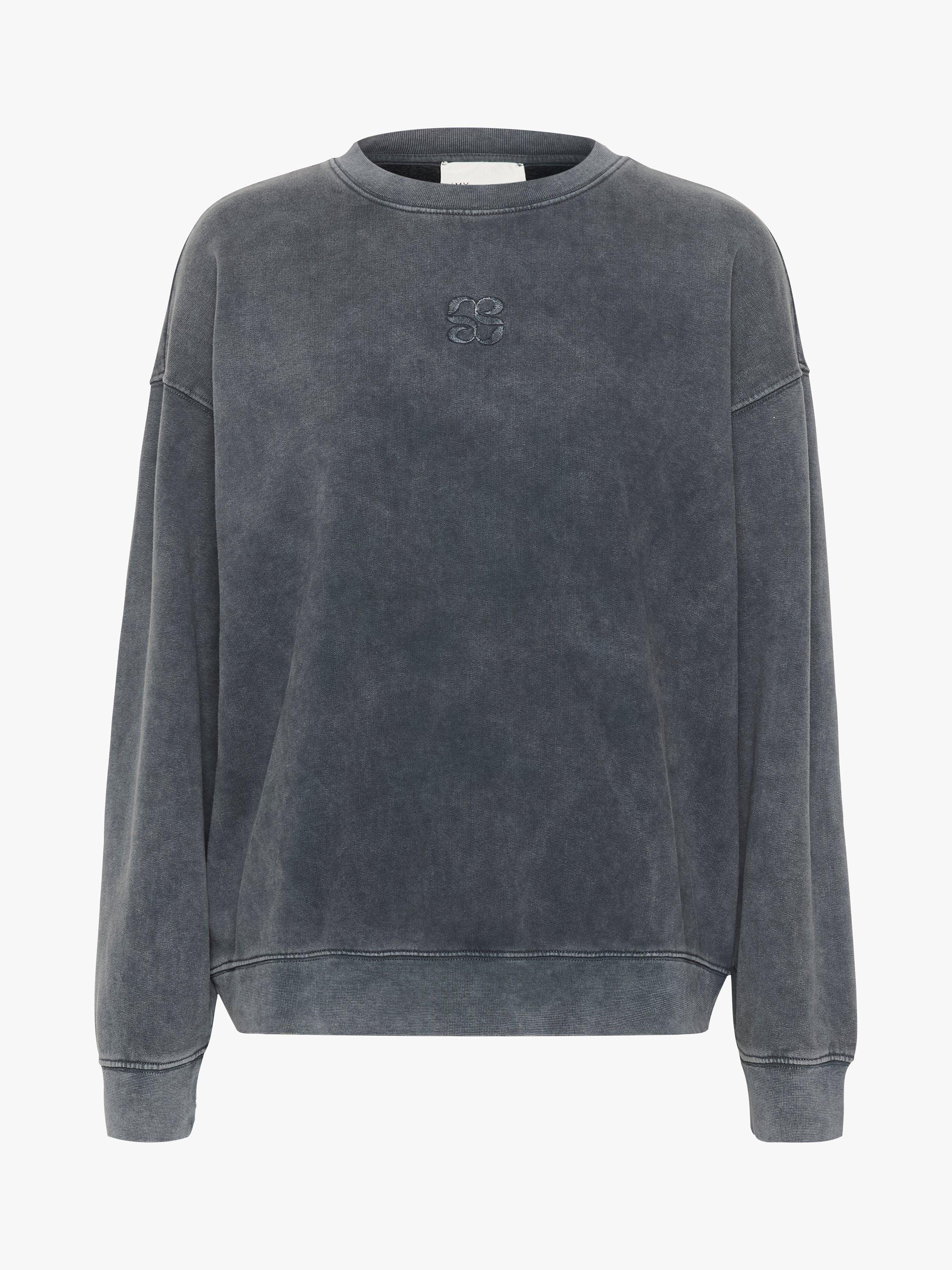 Product image 4 of 5, which shows MY ESSENTIAL WARDROBE Diego Sweatshirt, Dark Grey Wash, L