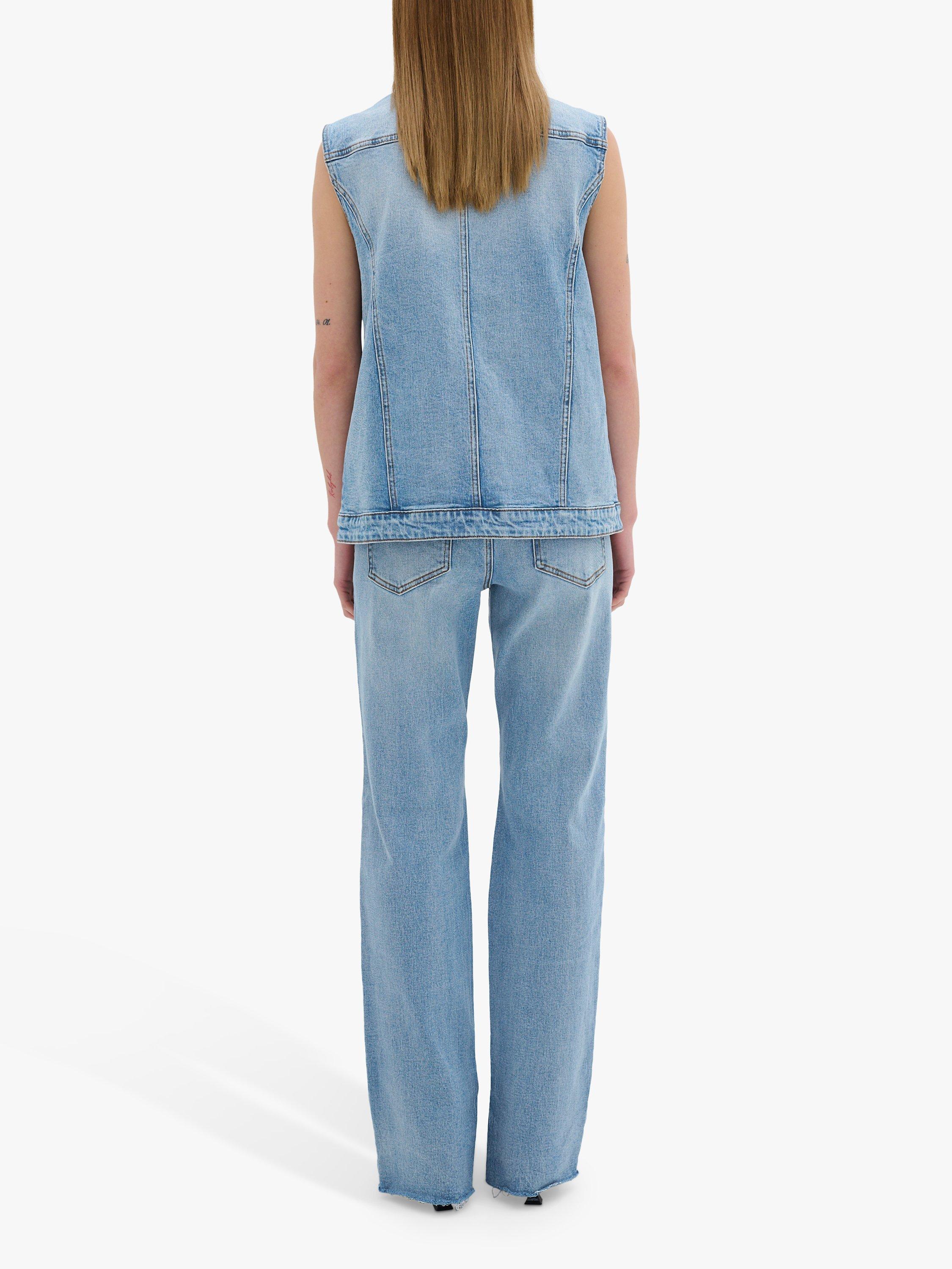 Product image 2 of 5, which shows MY ESSENTIAL WARDROBE Daisy Straight Leg Jeans, Light Blue Wash, 27R