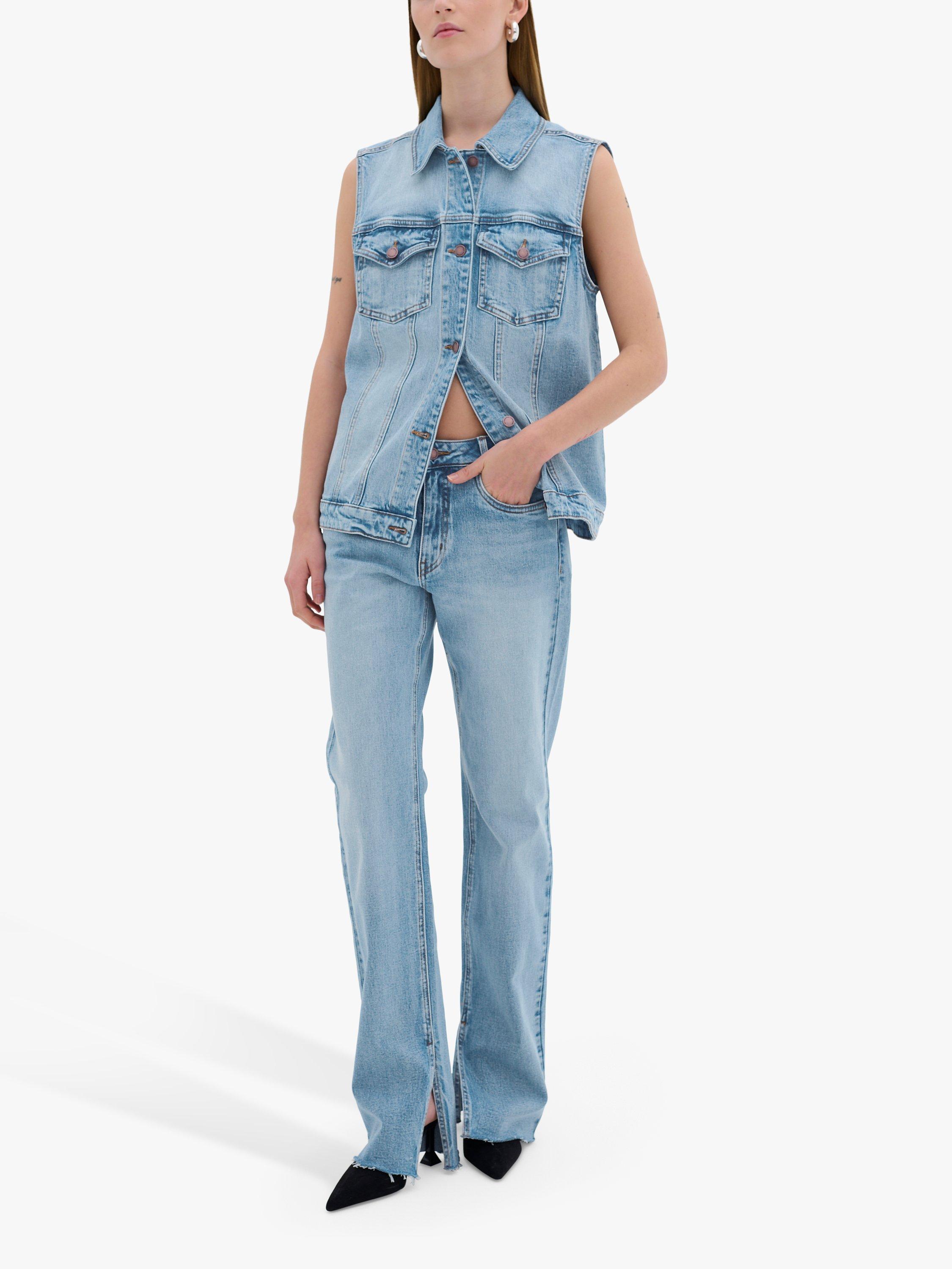 Product image 3 of 5, which shows MY ESSENTIAL WARDROBE Daisy Straight Leg Jeans, Light Blue Wash, 27R