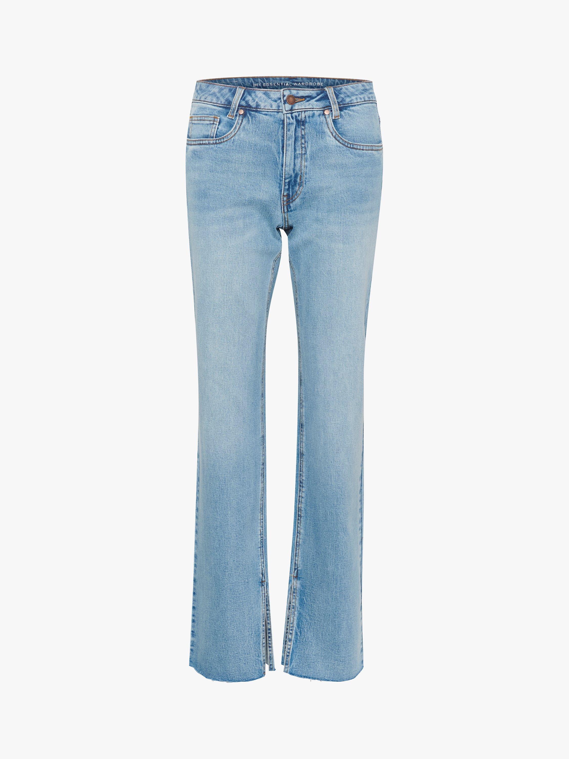 Product image 4 of 5, which shows MY ESSENTIAL WARDROBE Daisy Straight Leg Jeans, Light Blue Wash, 27R