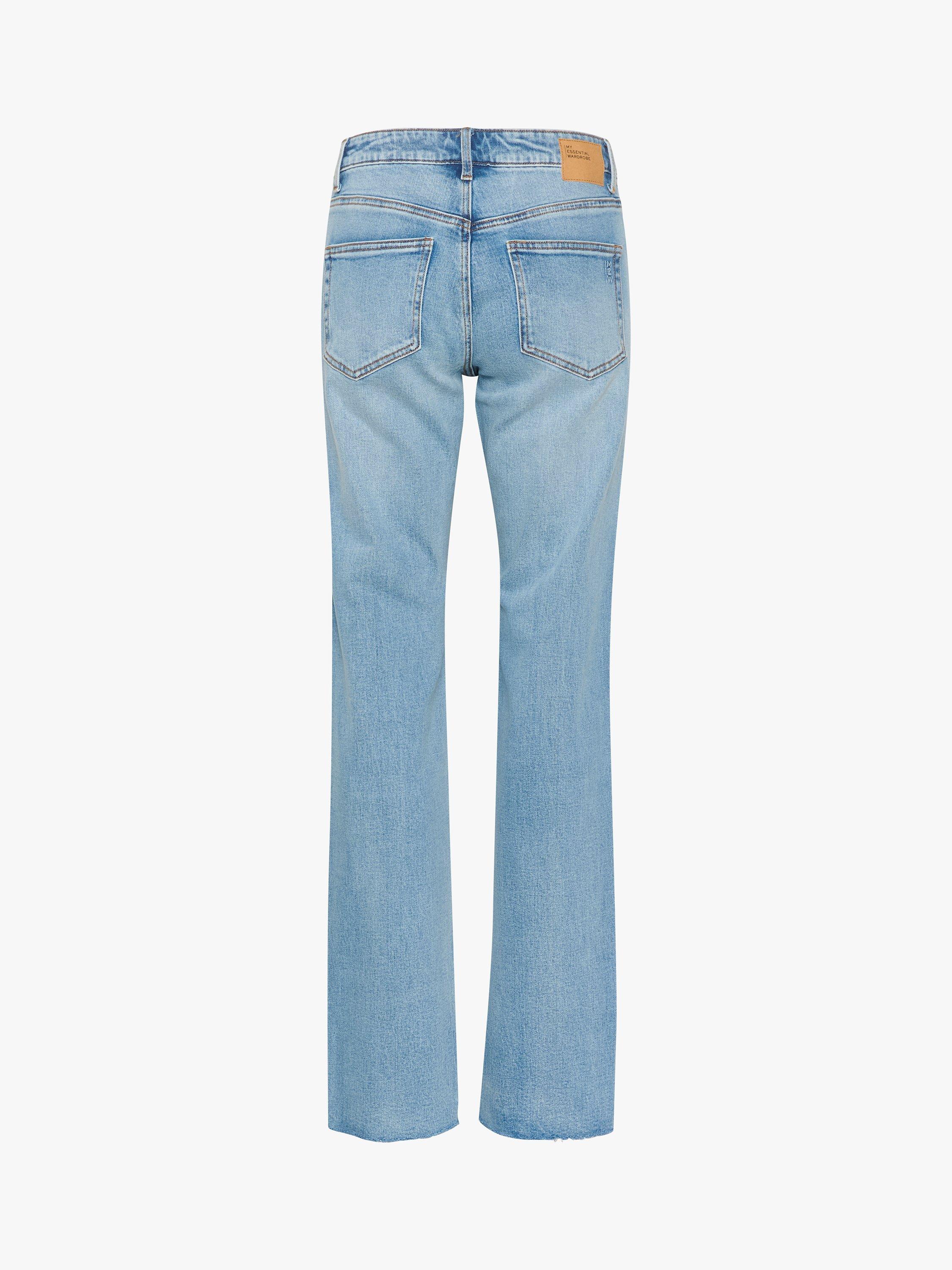 Product image 5 of 5, which shows MY ESSENTIAL WARDROBE Daisy Straight Leg Jeans, Light Blue Wash, 27R
