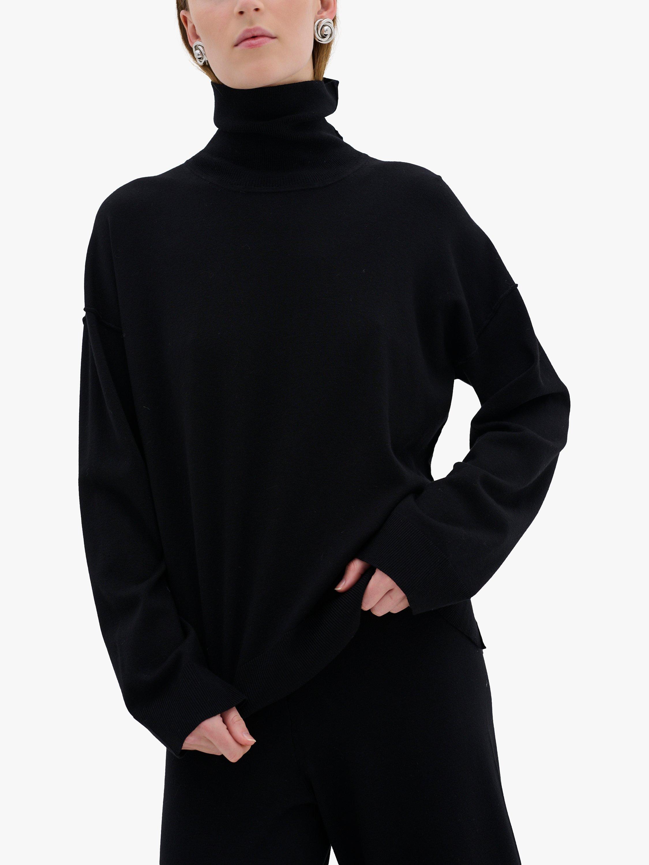 Product image 1 of 5, which shows MY ESSENTIAL WARDROBE Emma Roll Neck Jumper, Black, M