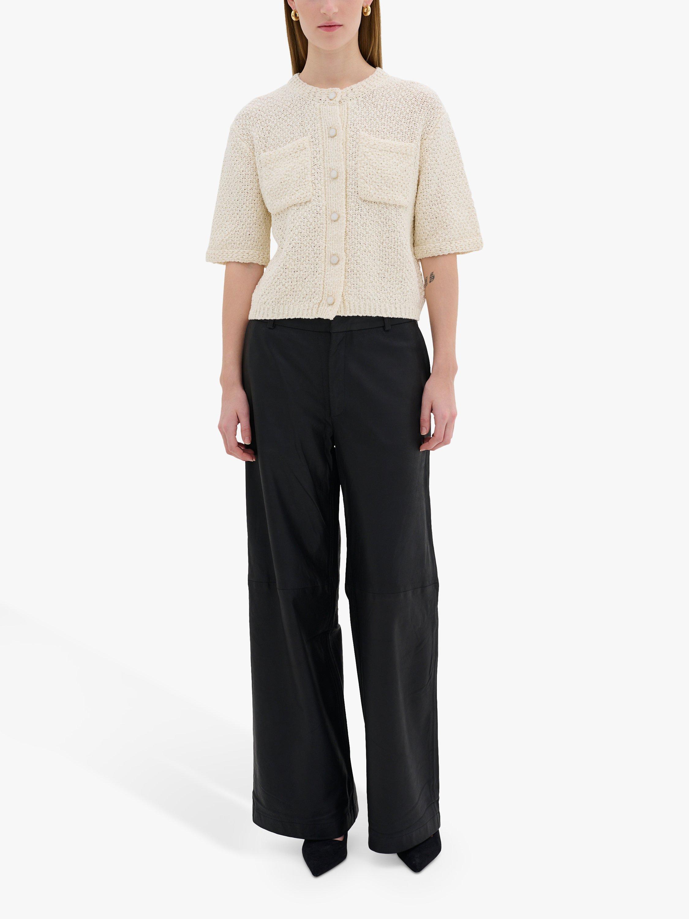 Product image 3 of 5, which shows MY ESSENTIAL WARDROBE Gitta Leather Trousers, Black, 8