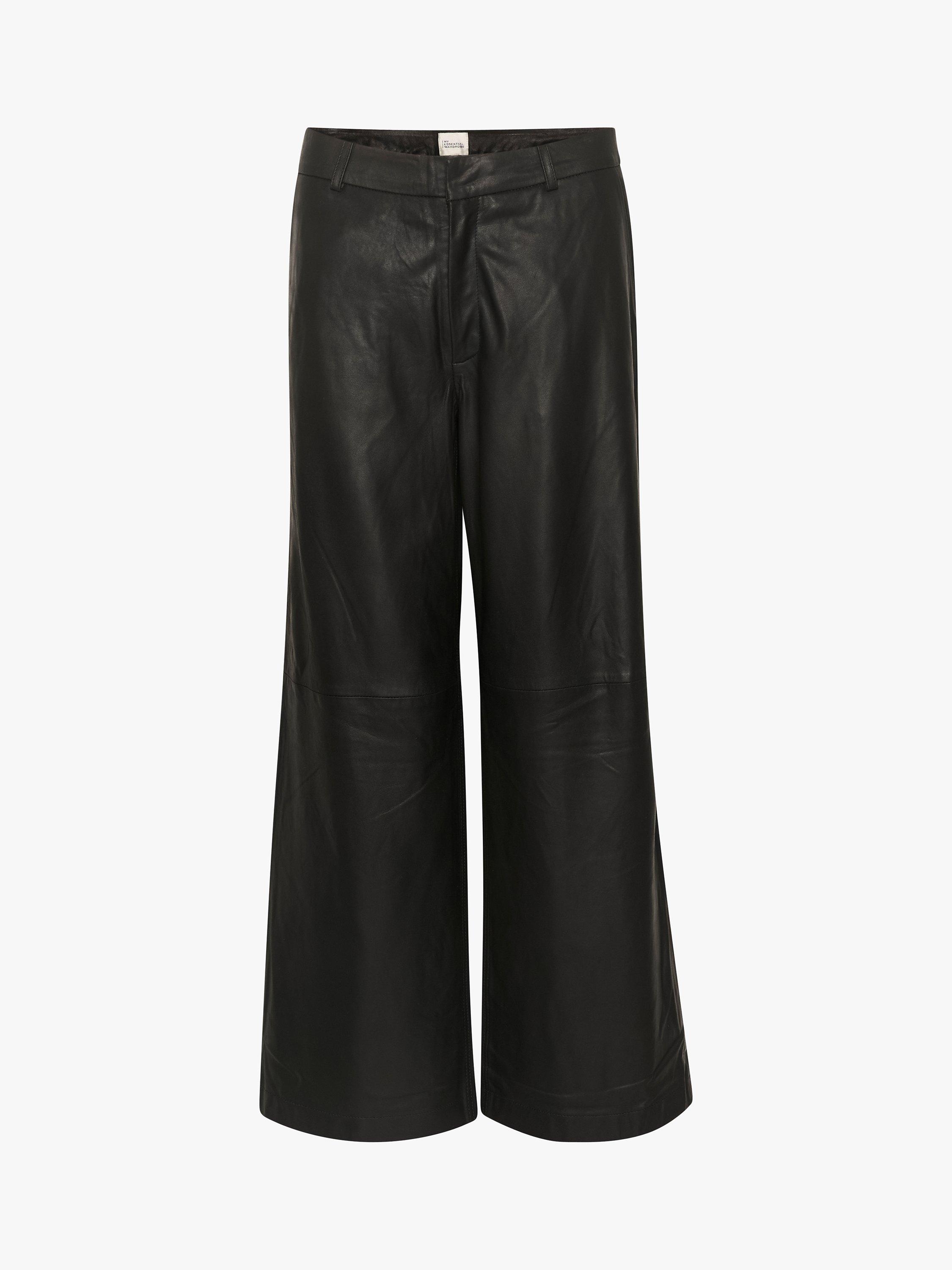 Product image 4 of 5, which shows MY ESSENTIAL WARDROBE Gitta Leather Trousers, Black, 8