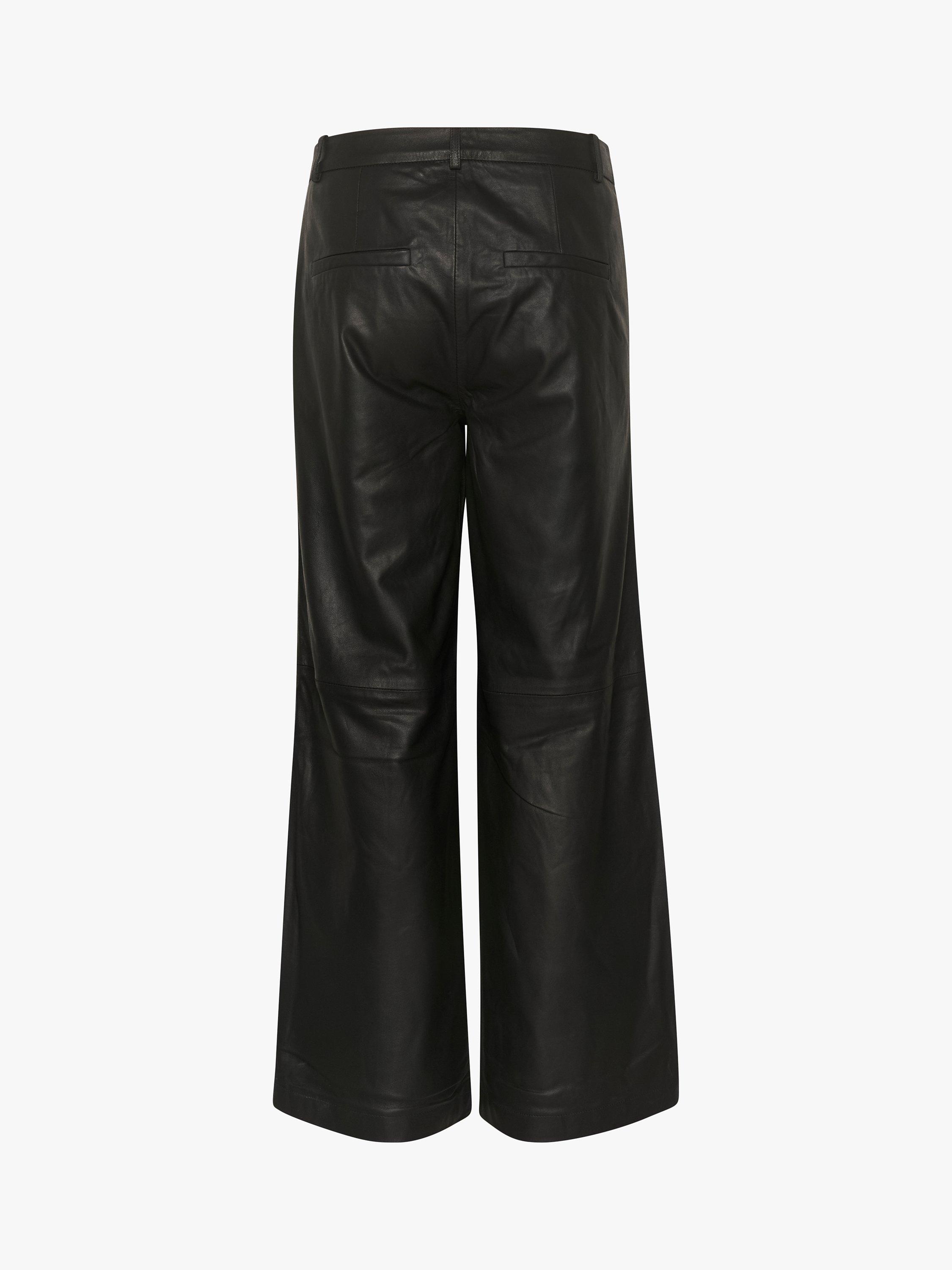 Product image 5 of 5, which shows MY ESSENTIAL WARDROBE Gitta Leather Trousers, Black, 8
