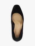 Dune Arriving Suede Block Heel Court Shoes