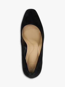 Dune London Arriving Suede Block Heel Court Shoes - view 2, Black