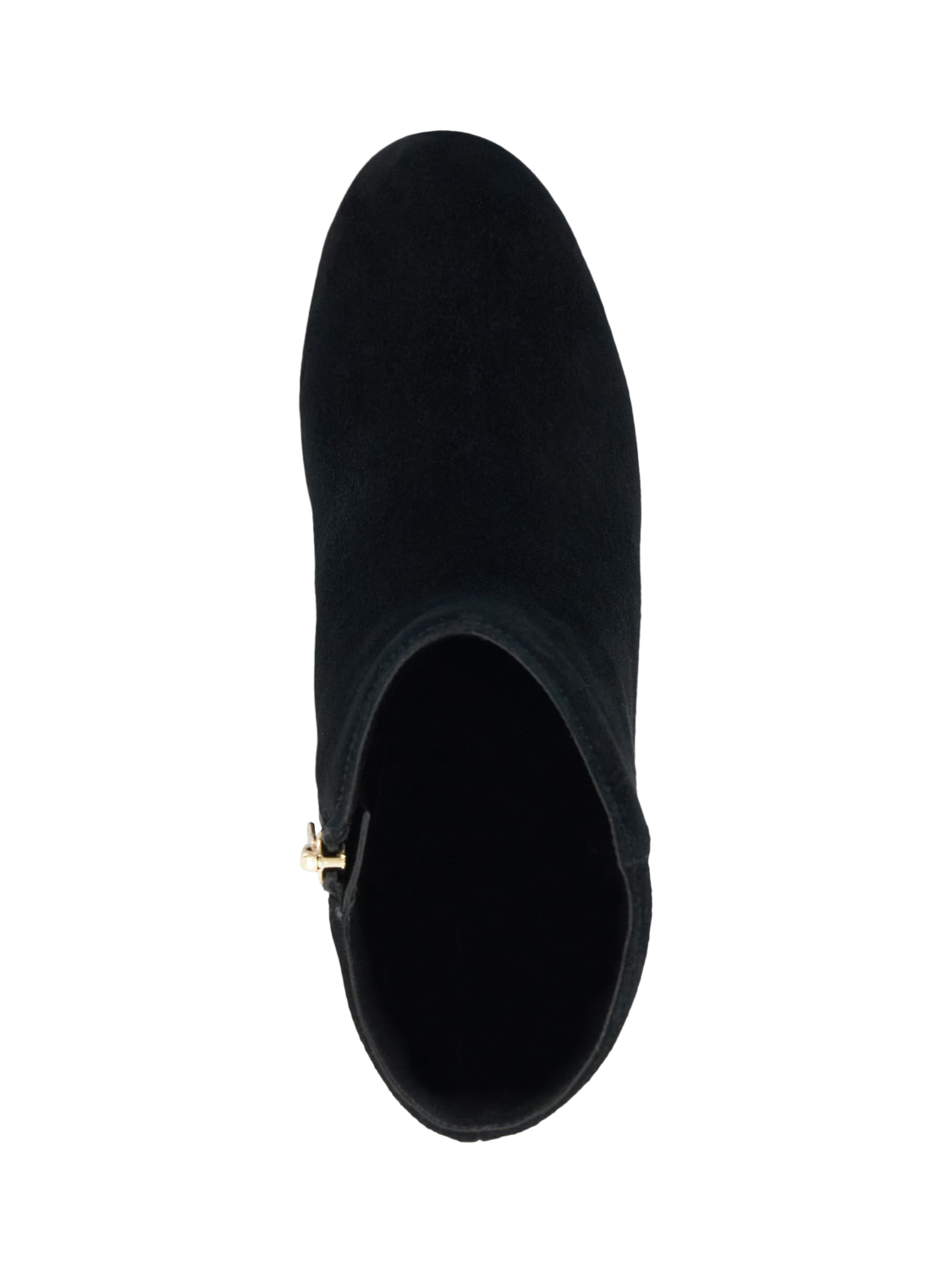 Product image 2 of 6, which shows Dune London Ottack 2 Suede Side Zip Block Heel Ankle Boots, Black, EU36