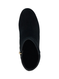 Dune London Ottack 2 Suede Side Zip Block Heel Ankle Boots - view 2, Black