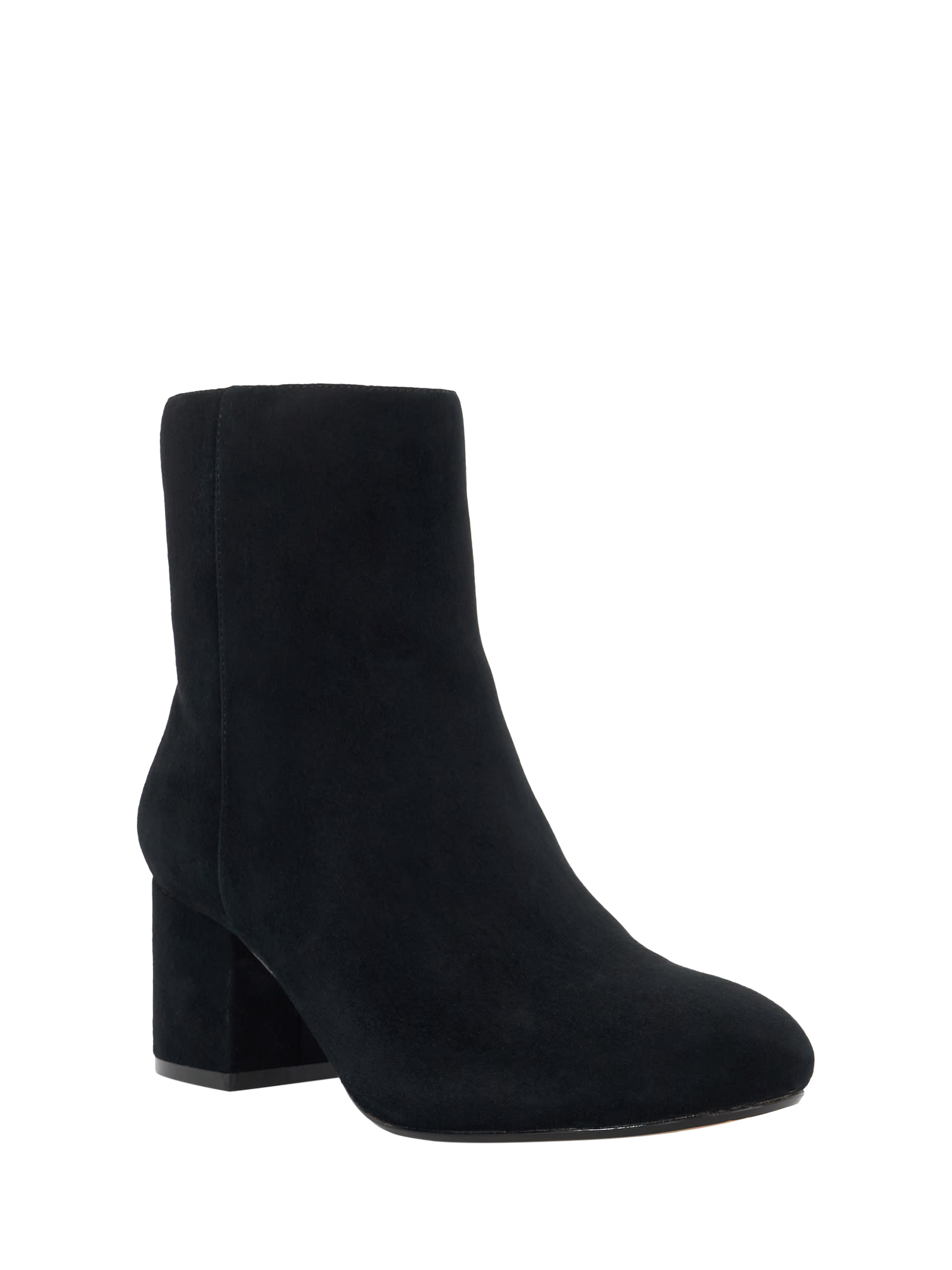 Product image 3 of 6, which shows Dune London Ottack 2 Suede Side Zip Block Heel Ankle Boots, Black, EU36