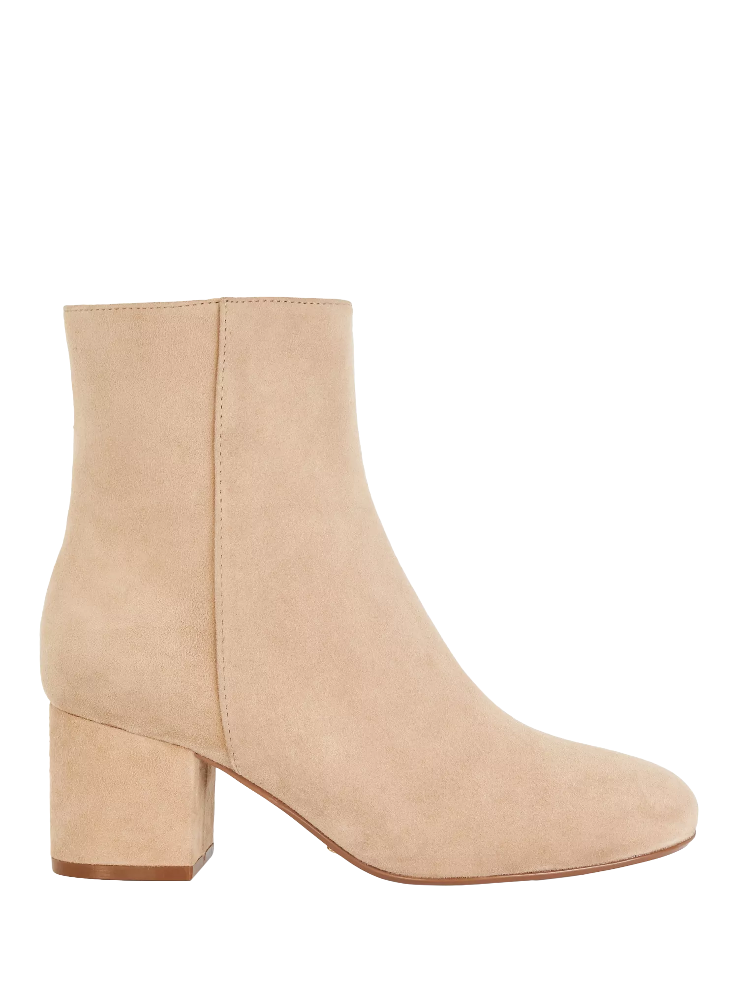 Dune Ottack 2 Suede Side Zip Block Heel Ankle Boots