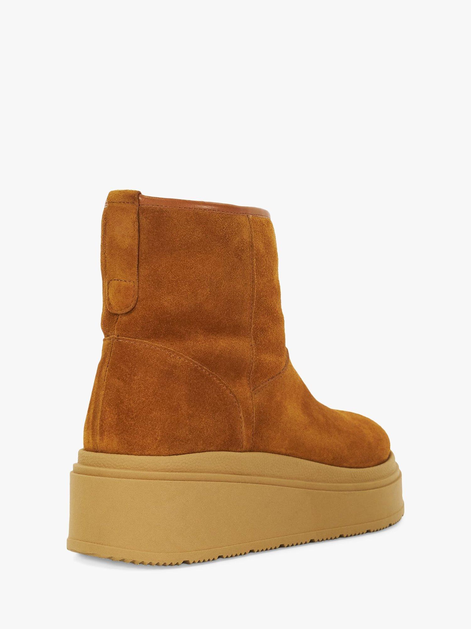 Product image 4 of 6, which shows Dune London Podsey Suede Boots, Tan, EU36