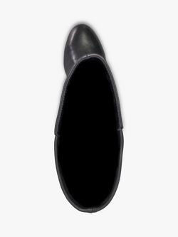 Dune London Tayla Leather Long Boots, Black - view 2, Black