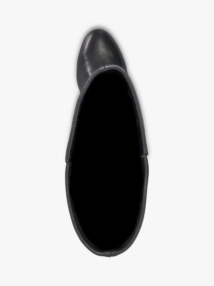 Dune London Tayla Leather Long Boots, Black - view 2, Black