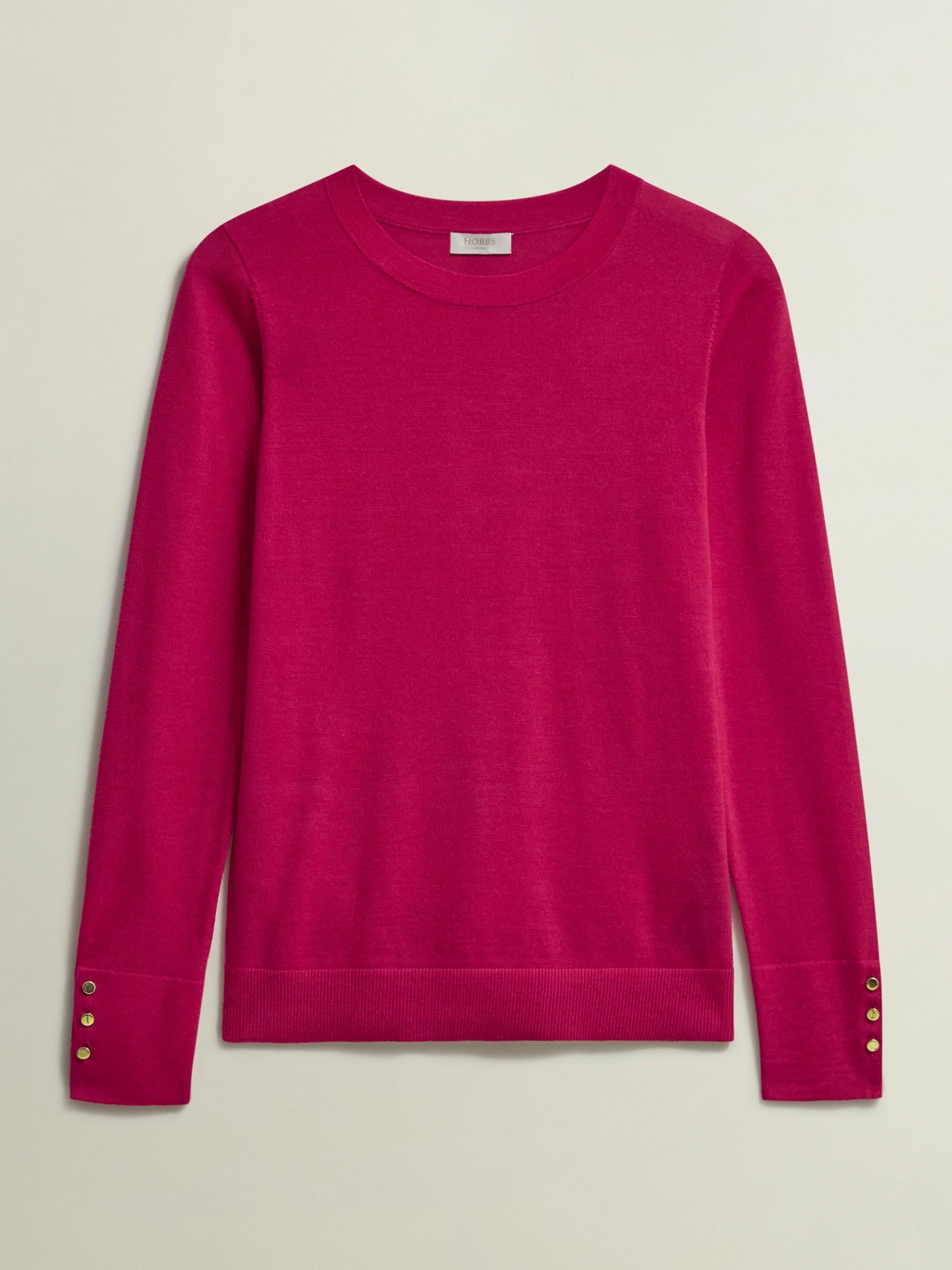 Hobbs Penny Merino Wool Jumper Cranberry Pink