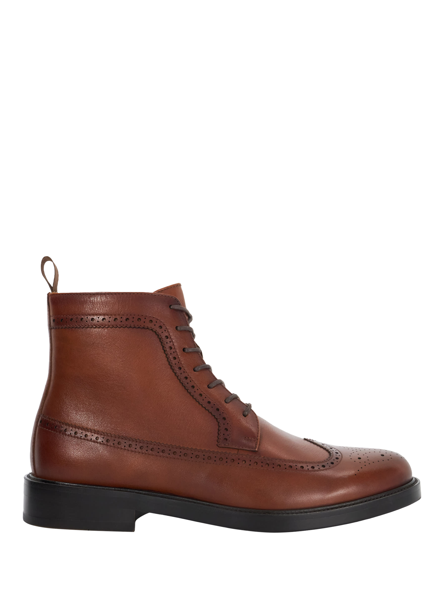 Dune Marlon Leather Lace Up Boots Tan Leather