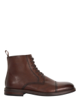 Dune London Matias Leather Lace Up Boots, Brown