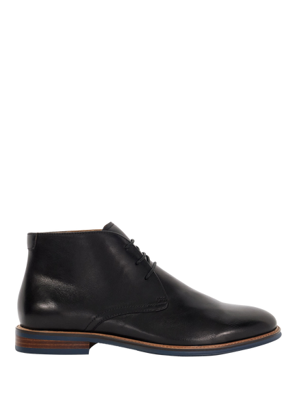 Dune London Millers Comfort Sole Leather Chukka Boots, Black