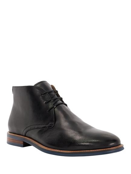 Dune London Millers Comfort Sole Leather Chukka Boots - view 2, Black