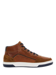 Dune London Sydnies Leather Hi-Top Trainers, Black-Leather