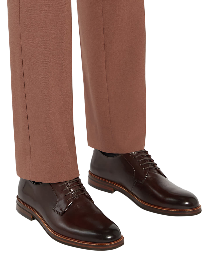 Product image 6 of 6, which shows Dune London Savoye Leather Oxford Shoes, Bordo-leather, 7