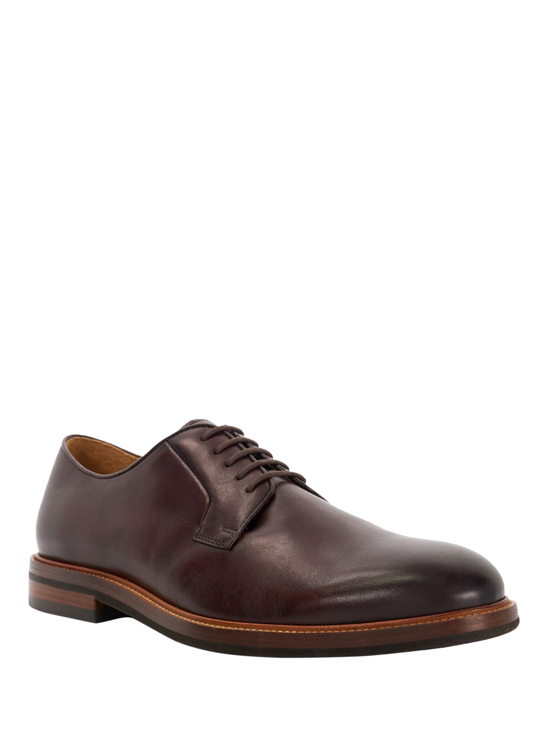 Product image 2 of 6, which shows Dune London Savoye Leather Oxford Shoes, Bordo-leather, 7