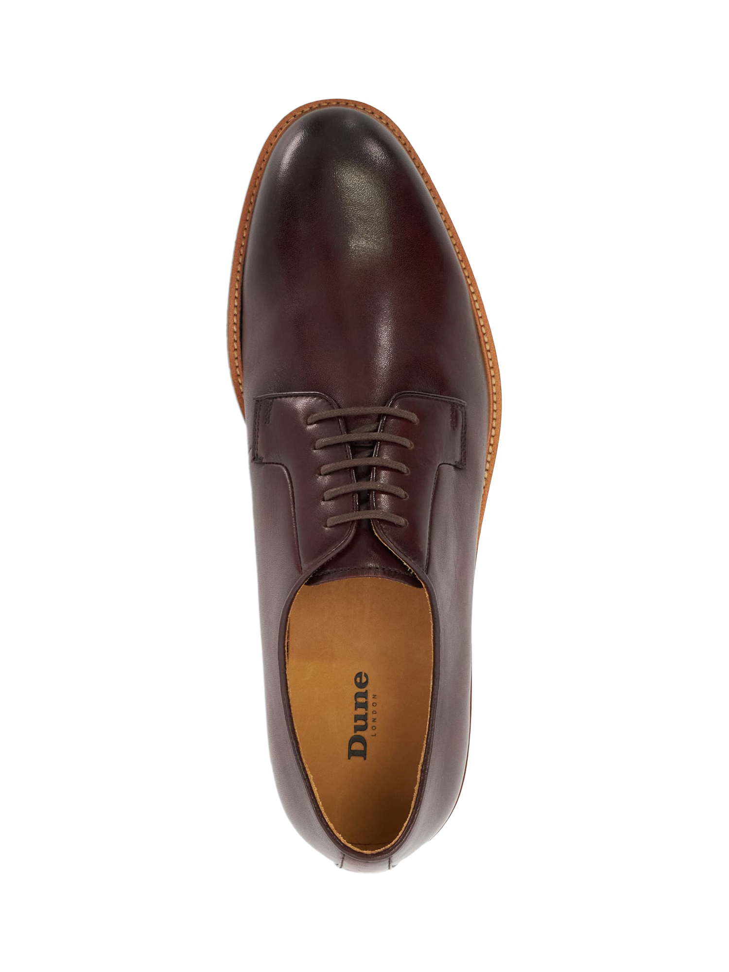 Product image 4 of 6, which shows Dune London Savoye Leather Oxford Shoes, Bordo-leather, 7