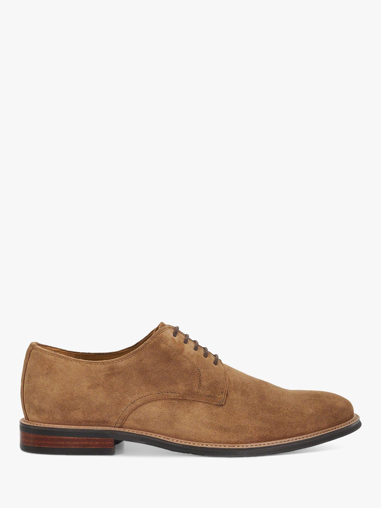 Product image 1 of 6, which shows Dune Stanley Suede Formal Shoes, Caramel, 6